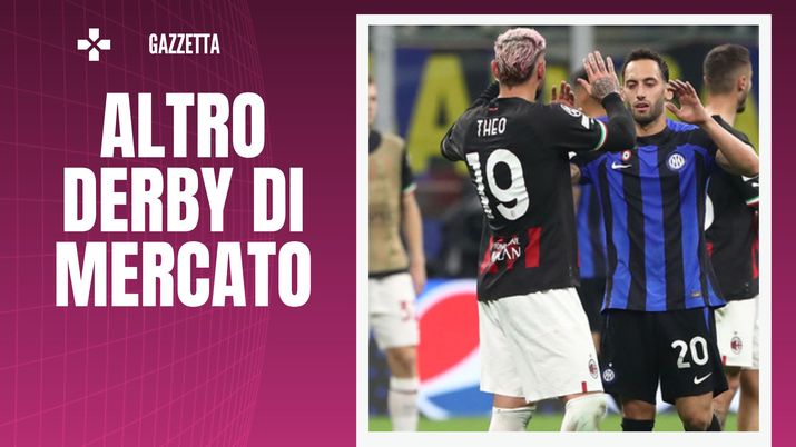 Theo Hernandez e Hakan Calhanoglu, calciatori di Milan e Inter (getty images)