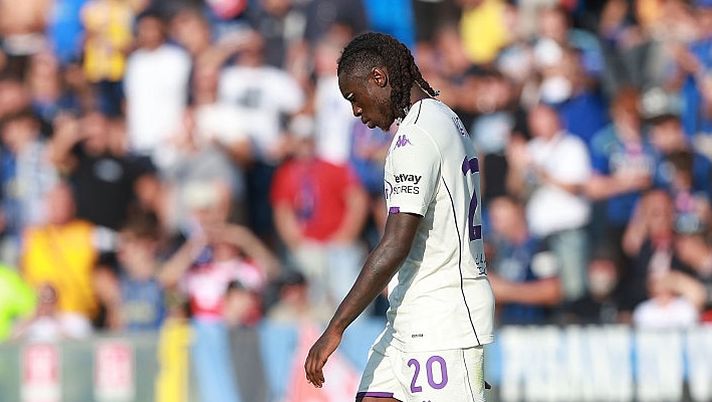 PISA, ITALY - SEPTEMBER 28: Moise Kean of ACF Fiorentina shows hid dejection during the Serie A match between Pisa SC and ACF Fiorentina at Arena Garibaldi on September 28, 2025 in Pisa, Italy. (Photo by Gabriele Maltinti/Getty Images) NEWS – Bremer, Kean, Thuram, Saelemaekers, Wesley, Bailey, Castellanos e le ultime sull’Atalanta - immagine 1
