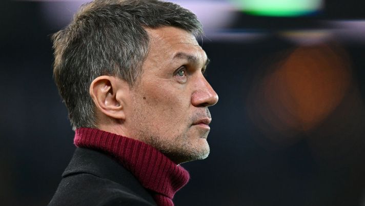 UDINE, ITALY - MARCH 18: Paolo Maldini, Technical Director of AC Milan, looks on prior to the Serie A match between Udinese Calcio and AC Milan at Dacia Arena on March 18, 2023 in Udine, Italy. (Photo by Alessandro Sabattini/Getty Images) FIGC, chi sarà il nuovo presidente? Tra i tanti nomi spunta quello di Paolo Maldini - immagine 1