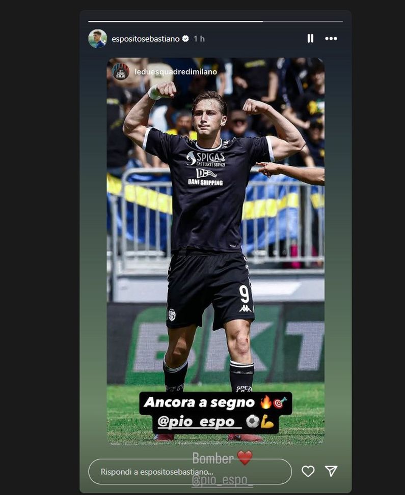 Pio Esposito segna anche contro il Frosinone: 15esima rete in stagione. Il fratello: “Bomber”- immagine 4