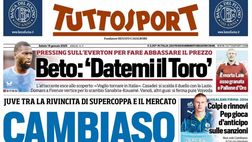 PRIMA PAGINA TUTTOSPORT OGGI: “Stasera Atalanta-Napoli, sono vertigini scudetto”