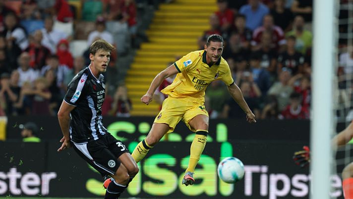 UDINE, ITALY - SEPTEMBER 20: Adrien Rabiot of AC Milan in action during the Serie A match between Udinese Calcio and AC Milan at Stadio Friuli on September 20, 2025 in Udine, Italy. (Photo by Claudio Villa/AC Milan via Getty Images) Milan