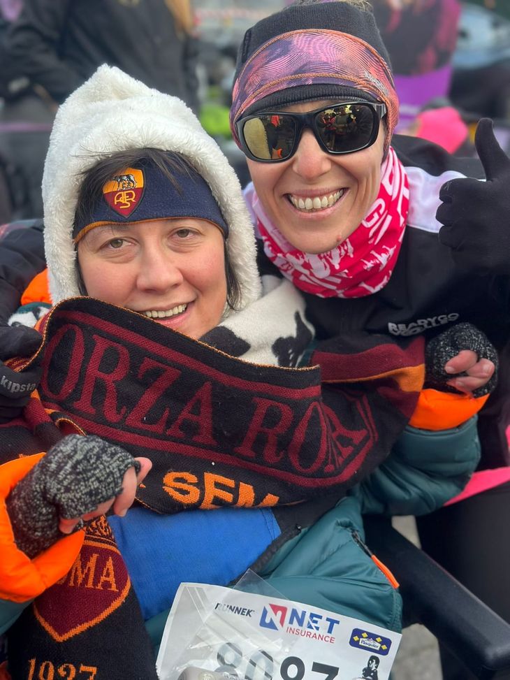 Corsa di Miguel, la Roma e l’ingresso all’Olimpico: il sogno realizzato di Emanuela- immagine 2