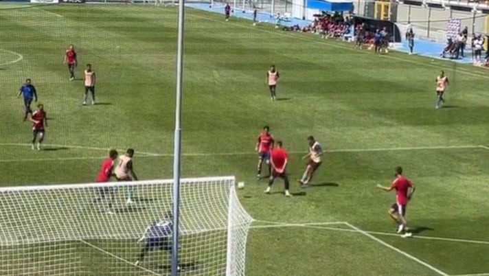VIDEO Si sblocca la partitella Napoli-Casertana: gol di Gaetano su assist di Natan - immagine 1
