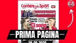 Prima pagina Corriere dello Sport: “Primato per tre: Milan e Roma agganciano il Napoli”