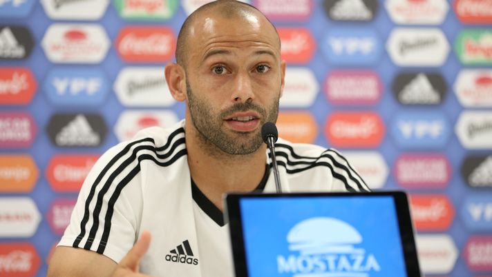 Javier Mascherano, allenatore dell'Argentina, nel corso di una conferenza stampa (Photo by Gabriel Rossi/Getty Images) mascherano