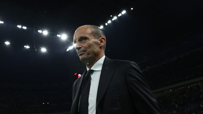 MILAN, ITALY - SEPTEMBER 14: Head coach of AC Milan Massimiliano Allegri looks on before the Serie A match between AC Milan and Bologna FC 1909 at Giuseppe Meazza Stadium on September 14, 2025 in Milan, Italy. (Photo by Claudio Villa/AC Milan via Getty Images) milan-napoli-campionato-serie-a