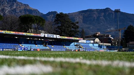 LECCO, ITALY - JANUARY 30: General view inside the stadium during the Women Coppa Italia match between FC Internazionale and Juventus at on January 30, 2022 in Lecco, Italy. (Photo by Mattia Ozbot - Inter/Inter via Getty Images)