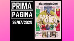 Prima pagina Gazzetta dello Sport: “Caccia all’oro”