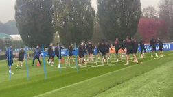 VIDEO FCIN1908 / Inter, vigilia di Champions: esercizi di attivazione per i nerazzurri