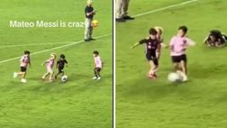 VIDEO / Messi, il figlio Mateo è scatenato: va sempre in tackle