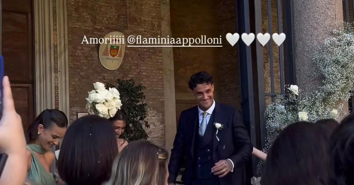 VIDEO / Gianluca Scamacca ha sposato la sua Flaminia a Roma: il lancio del riso