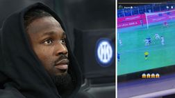 Inter-Fiorentina, Thuram in tribuna rimane folgorato dal gol di Sucic