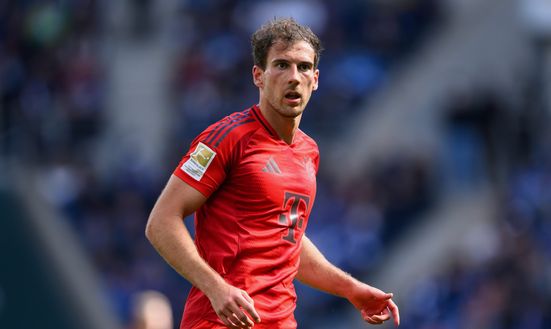 SINSHEIM, GERMANY - MAY 18: Leon Goretzka of Bayern Munich in action during the Bundesliga match between TSG Hoffenheim and FC Bayern München at PreZero-Arena on May 18, 2024 in Sinsheim, Germany. (Photo by Matthias Hangst/Getty Images)