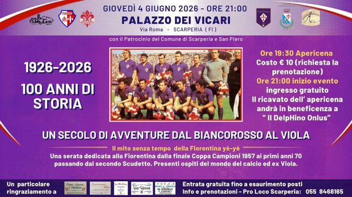 Grande evento viola a Scarperia: “Il mito senza tempo della Fiorentina yé-yé” - immagine 1