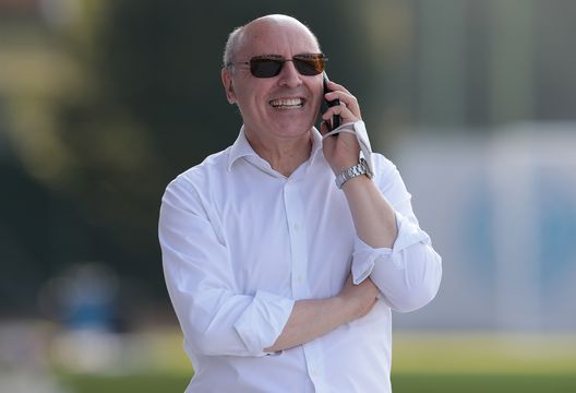 COMO, ITALY - SEPTEMBER 15: CEO of FC Internazionale Giuseppe Marotta looks on during the Pre-Season Friendly match between FC Internazionale and Lugano at the club's training ground Suning Training Center in memory of Angelo Moratti on September 15, 2020 in Como, Italy. (Photo by Emilio Andreoli - Inter/Inter via Getty Images) Marotta