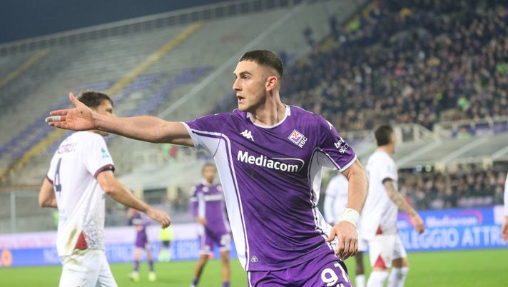 GERMOGLI PH: 24 GENNAIO 2026 FIRENZE STADIO ARTEMIO FRANCHI CAMPIONATO SERIE A FIORENTINA VS CAGLIARI NELLA FOTO PICCIOLI Aglietti: “Fiorentina presuntuosa e difesa fragile. Ingiusto criticare Piccoli” - immagine 1