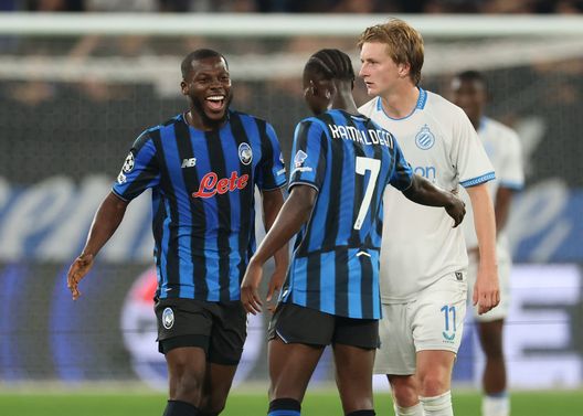 L'Atalanta esulta contro il Club Bruges