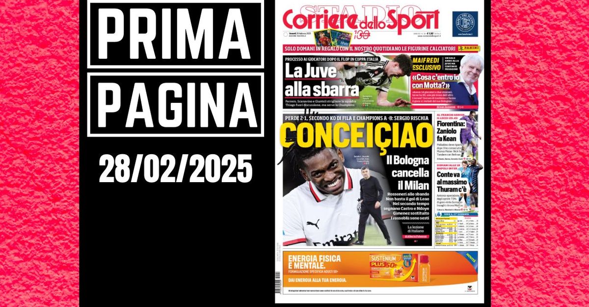 Prima pagina Corriere dello Sport: Conceiciao. Il Bologna cancella il Milan