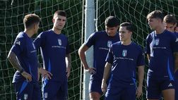 Italia, ultima seduta a Coverciano prima della partenza: un azzurro si allena a parte