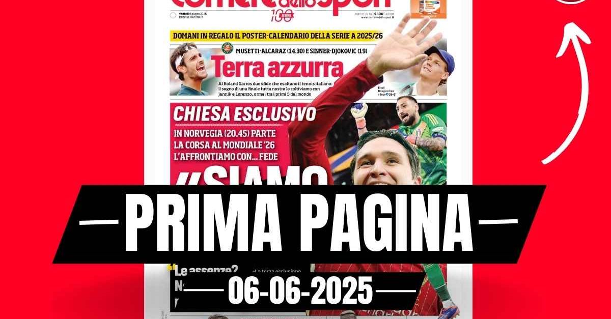 prima pagina corriere dello sport chiesa ‘mondiali siamo l italia 