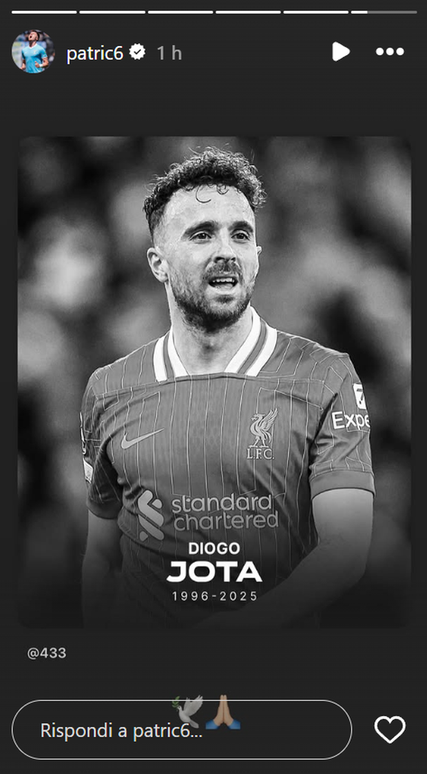 Lazio, il ricordo sui social dei giocatori biancocelesti per la morte di Diogo Jota- immagine 2