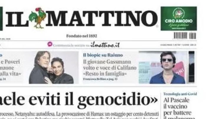 prima pagina il mattino oggi