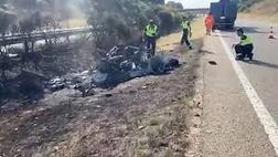 Incidente-Diogo Jota, l’auto è carbonizzata: il video sul luogo della tragedia (VIDEO)