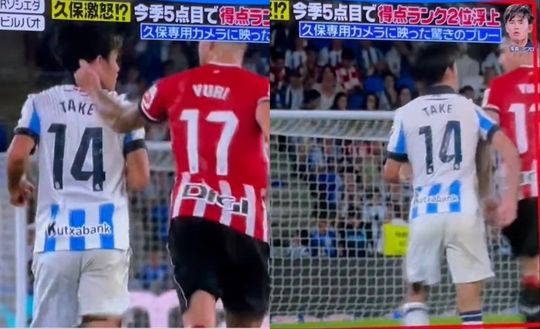 La denuncia della tv giapponese: schiaffi di Yuri a Kubo nel derby basco- immagine 2