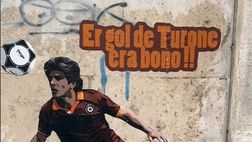 Roma-Juventus, nuovo murale di Drugi a Testaccio: “Er gol de Turone era bono!”