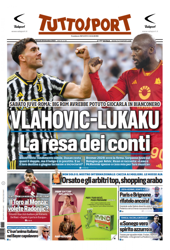 EDICOLA TS – Vlahovic-Lukaku, la resa dei conti: il belga poteva essere al posto del serbo - immagine 1