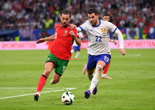 Theo Hernandez in azione con la maglia della Francia contro il Portogallo. (Photo by Stu Forster/Getty Images)
