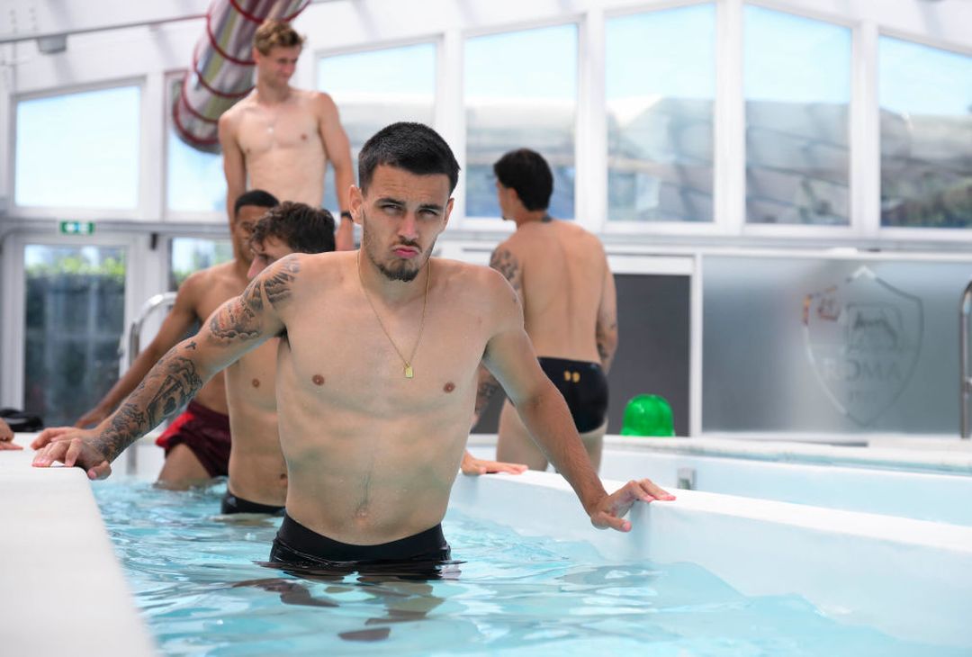 Roma, continua il ritiro: scarico dopo l’amichevole contro il Latina – FOTO GALLERY - immagine 45