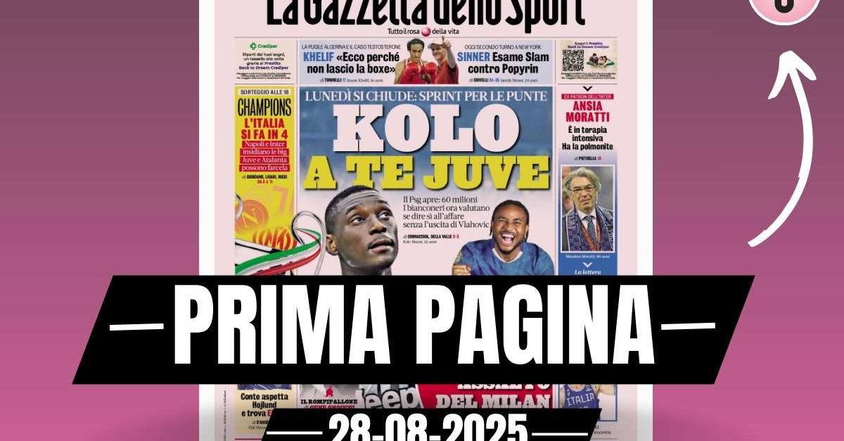Prima pagina Gazzetta dello Sport: “Nkunku, assalto del Milan”