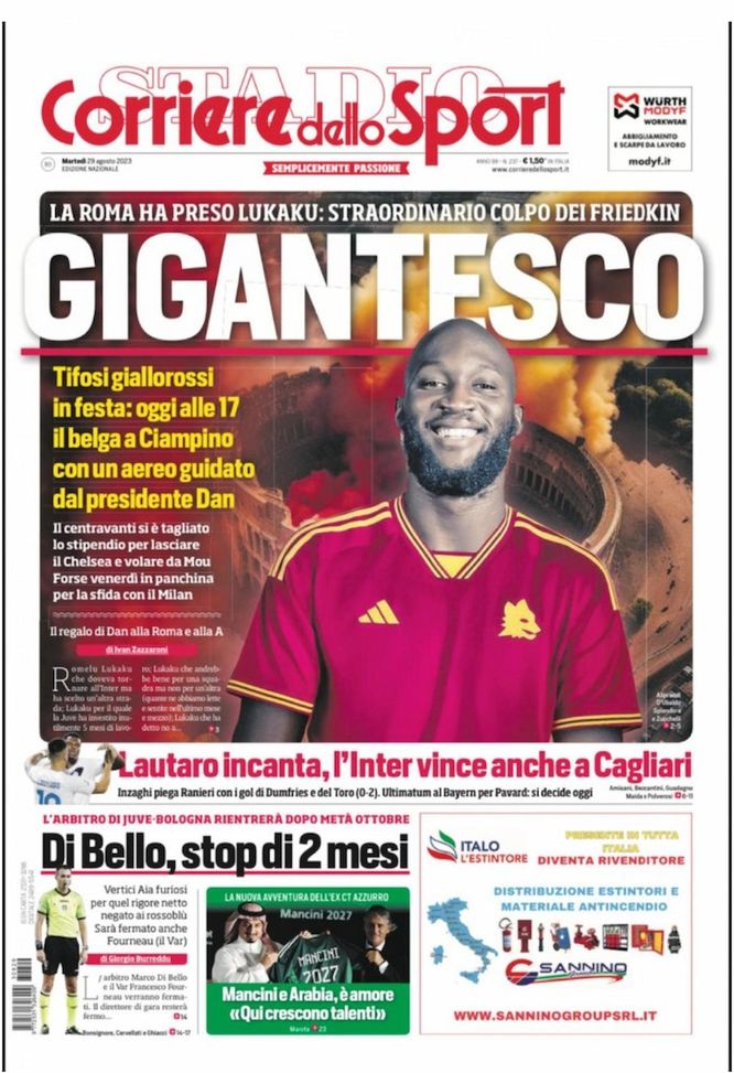 EDICOLA CDS – Lautaro incanta, l’Inter vince anche a Cagliari - immagine 1