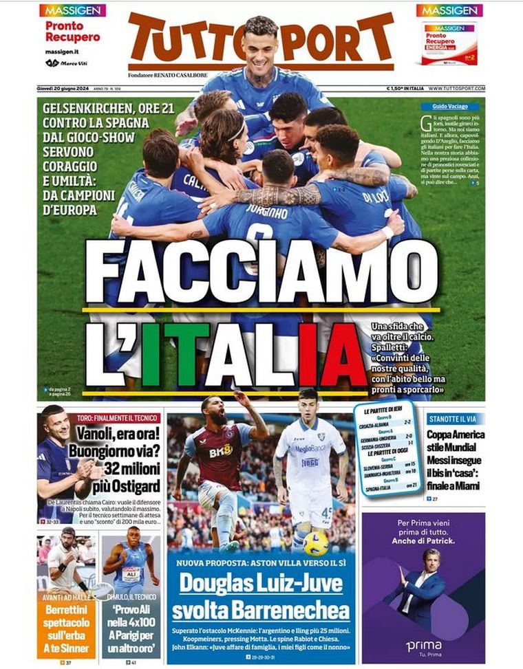 EDICOLA TS – Facciamo l’Italia! Servono coraggio e umiltà, da campioni d’Europa - immagine 1