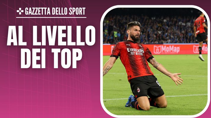 esultanza gol Olivier Giroud AC Milan Napoli-Milan 2-2 Serie A 2023-2024
