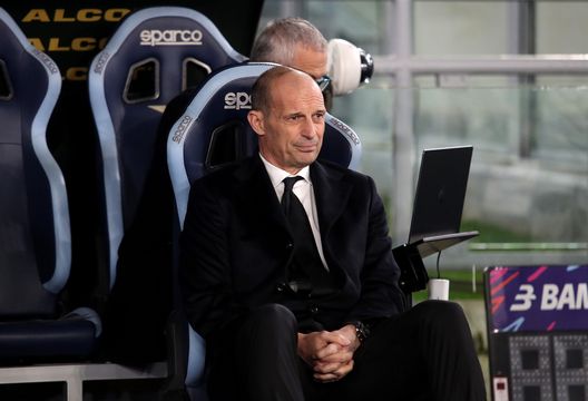 ROME, ITALY - MARCH 15: Massimiliano Allegri, Head Coach of AC Milan, looks on prior to the Serie A match between SS Lazio and AC Milan at Stadio Olimpico on March 15, 2026 in Rome, Italy. (Photo by Paolo Bruno/Getty Images)