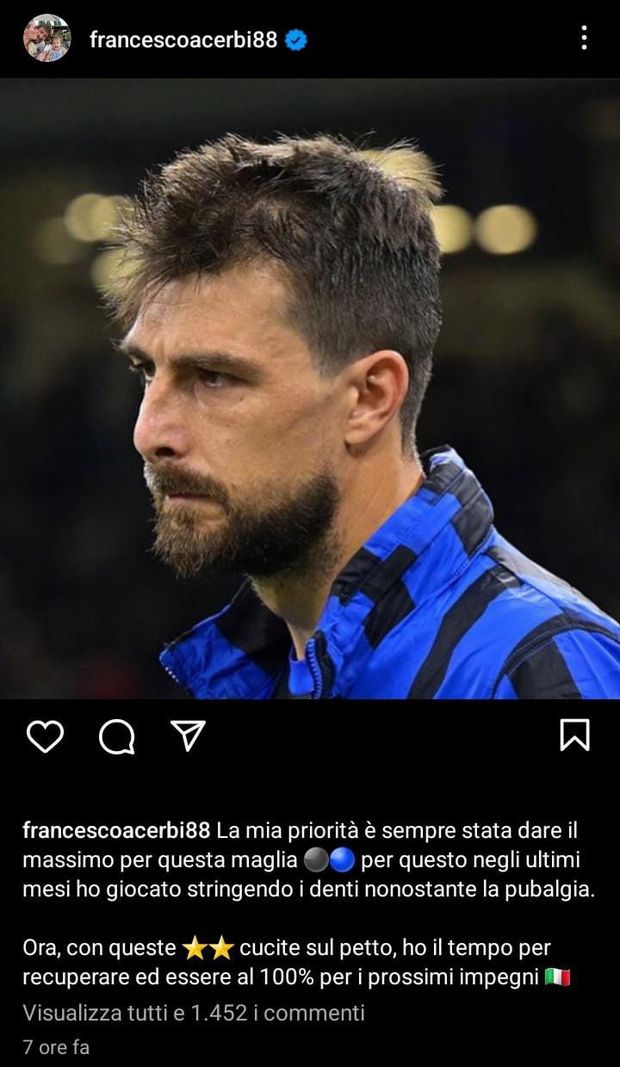 Inter, Acerbi si ferma in vista di Euro2024: “Ho giocato nonostante la pubalgia”- immagine 2