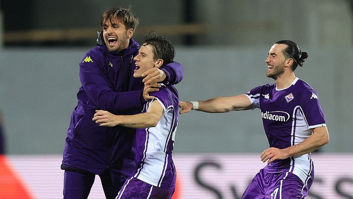 Esultanza Fiorentina (Photo by Gabriele Maltinti/Getty Images) Fiorentina-Jagiellonia 2-4: Vanoli rischia grosso, le statistiche della gara - immagine 1