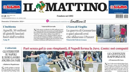 PRIMA PAGINA IL MATTINO OGGI: “A buon punto. Il Napoli ferma la Juve”
