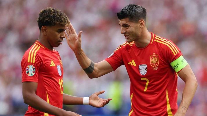 Lamine Yamal Álvaro Morata Spagna