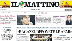 PRIMA PAGINA IL MATTINO OGGI: “Conte, vita da ex con l’Inter è sempre corsa scudetto”