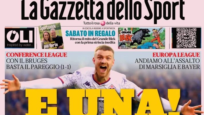Gazzetta: “Fiorentina, è sempre finale! Greci o inglesi devono preoccuparsi” - immagine 1