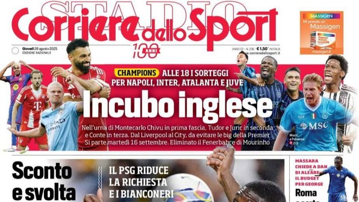 Il Napoli sui media: le prime pagine dei quotidiani di oggi - immagine 1