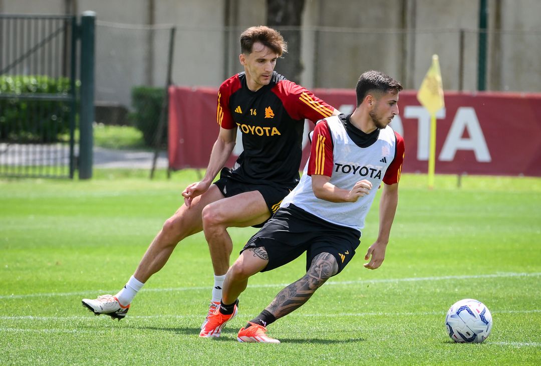 Roma, l’allenamento dopo la confitta con l’Atalanta – FOTO GALLERY - immagine 21