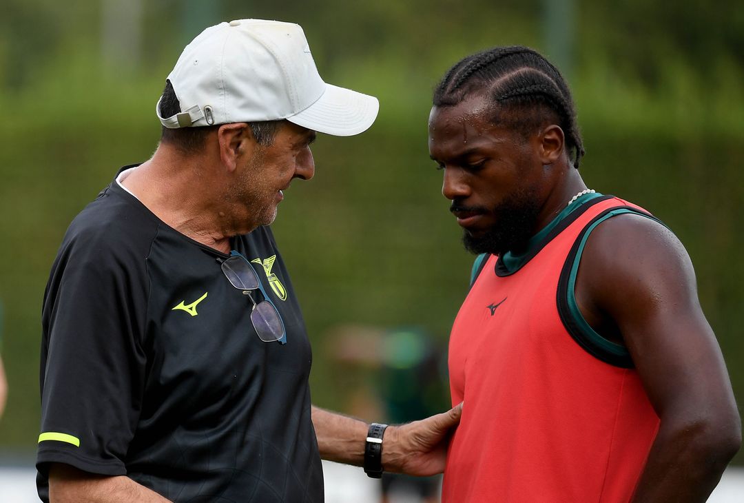 Maurizio Sarri e Nuno Tavares