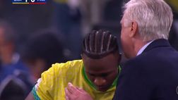 VIDEO / Vinicius segna il gol vittoria, Ancelotti reagisce così