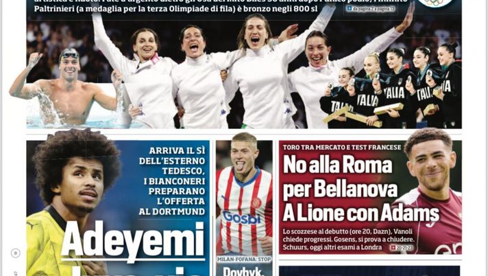EDICOLA / TS: Torino, no alla Roma per Bellanova. Si prova a chiudere per Gosens - immagine 1