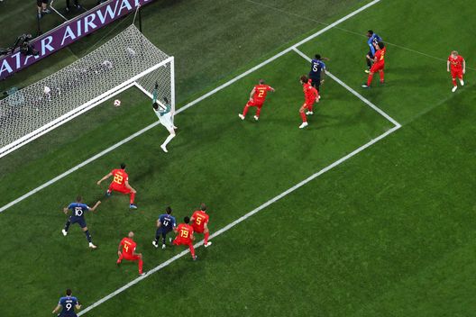 Il gol di Umtiti in Russia contro il Belgio. (Foto di Kevin C. Cox/Getty Images) Belgio: la storia della generazione d’oro, ormai all’ultimo ballo- immagine 4